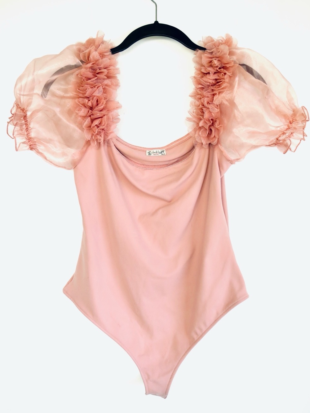 Free People Intimately Blush Pink Ribbed Bodysuit